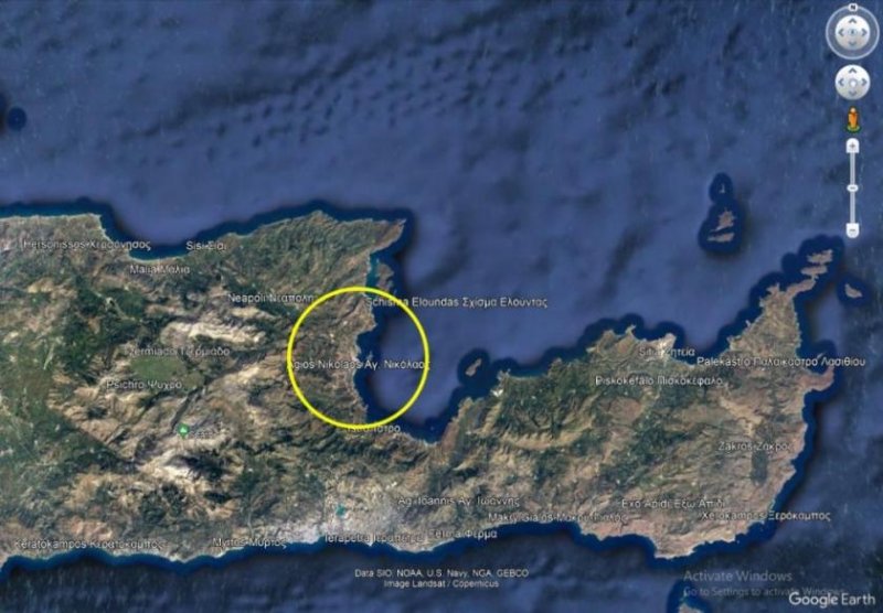 Agios Nikolaos Kreta, Agios Nikolaos: Stadtgrundstück mit Meerblick zu verkaufen Grundstück kaufen